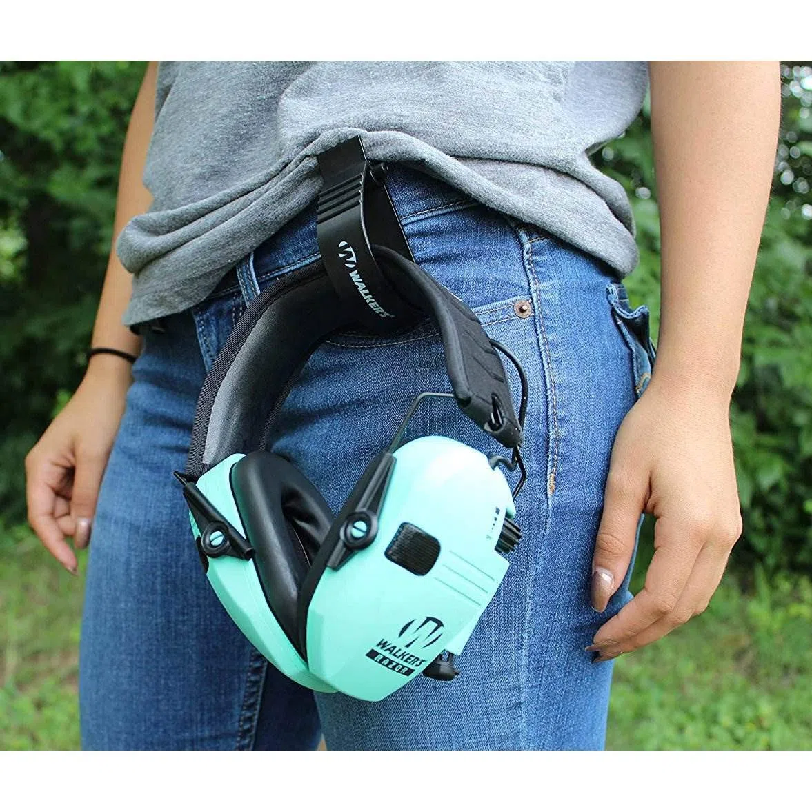 Walker's Game Ear Razor Slim Electronic Muff, Unisex-Erwachsene, Walker Razor, Light Teal