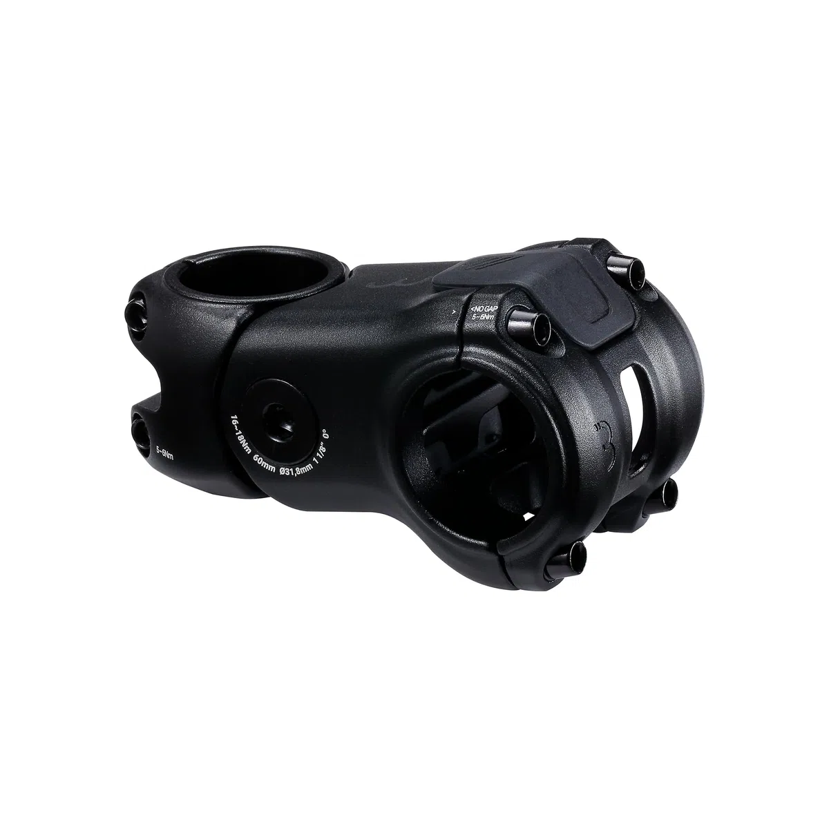 BBB Cycling ActionStem Fahrrad Vorbau - Gefedert - Für Rennrad, Gravelbike & E-Bike - 31.8mm - Verstellbar 0° bis +3.5° - Hohe Stoßdämpfung - Mehrere Fahrpositionen - Länge: 60mm - BHS-52