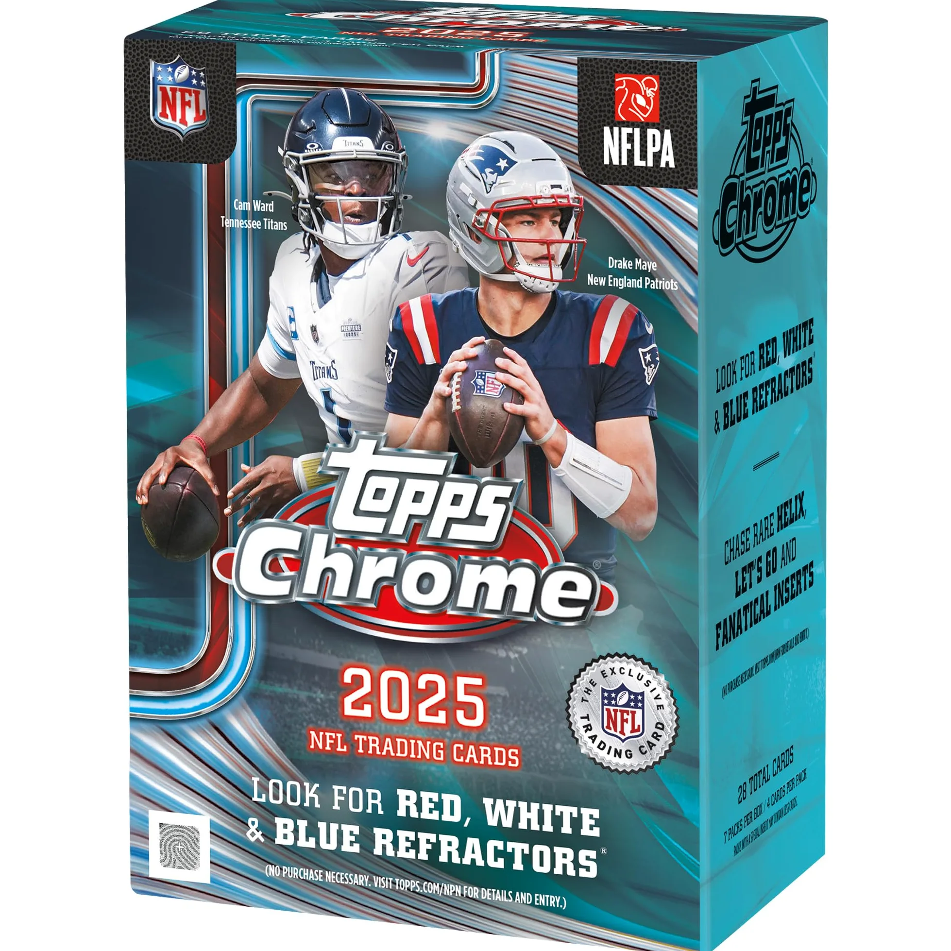 2025 Topps Chrome Football – werkseitig versiegelt – Value Box