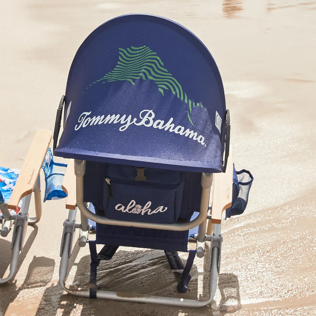 Tommy Bahama Strandkorb Sonnenschirm, Fischschule