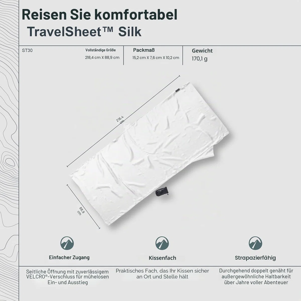 Cocoon Hüttenschlafsack aus Seide