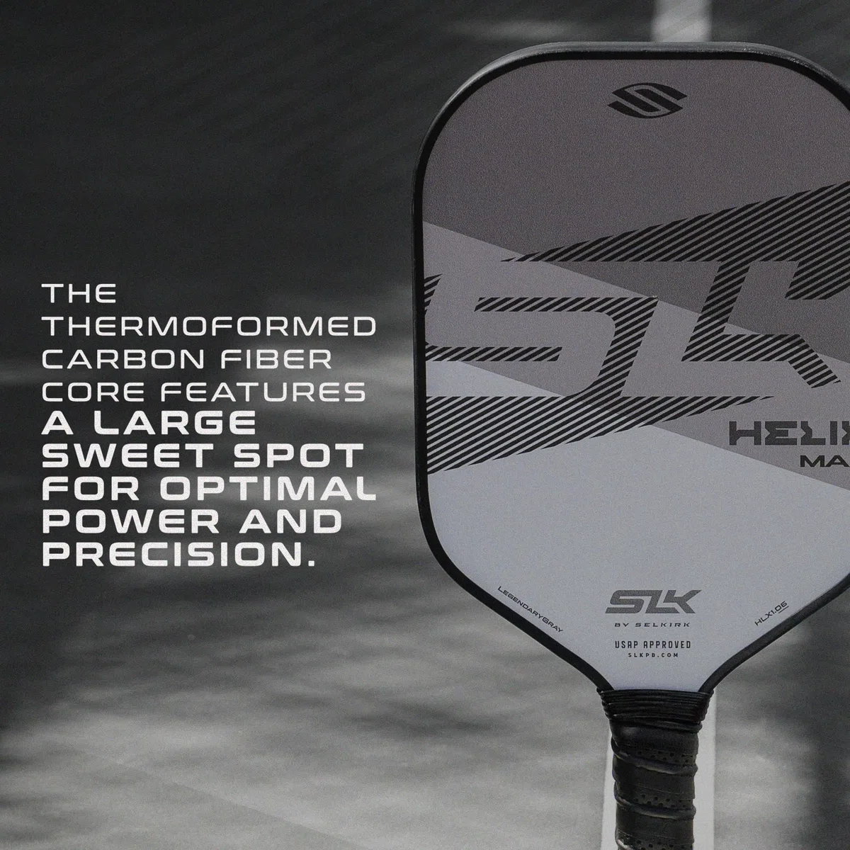Selkirk Sport SLK Helix Pro Pickleball-Paddel | Thermogeformter Kohlefaserkern Pickleball-Paddel mit Kohlefaser und Fiberglas-Hybrid-Oberfläche | unübertroffene Kontrolle