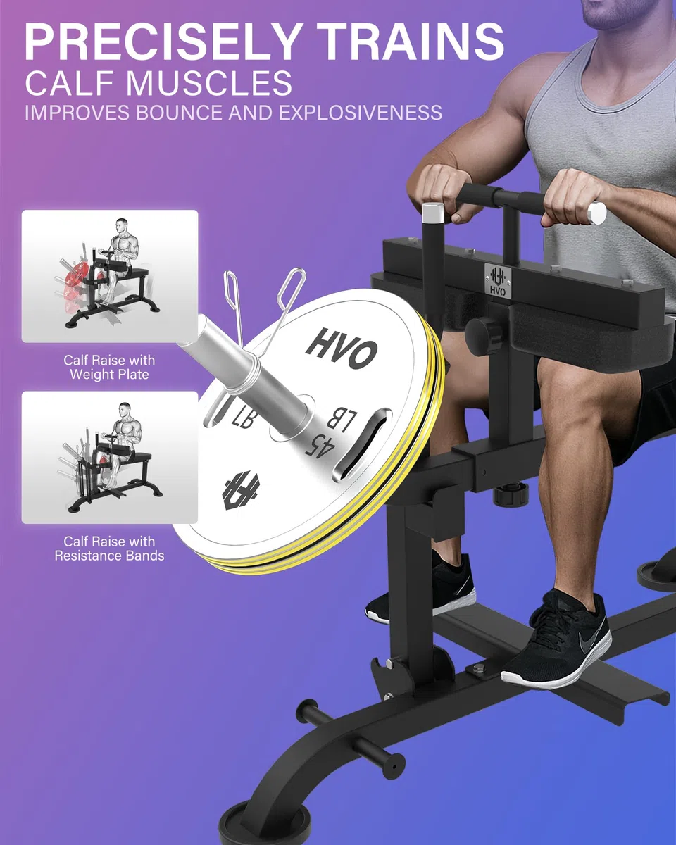 HVO Wedentrainer Wadenmaschine Sitzend: Beintrainer für Zuhause im Sitzen Bein Training Trainingsgerät Kraft-Beintrainer Seated Calf Raise Machine