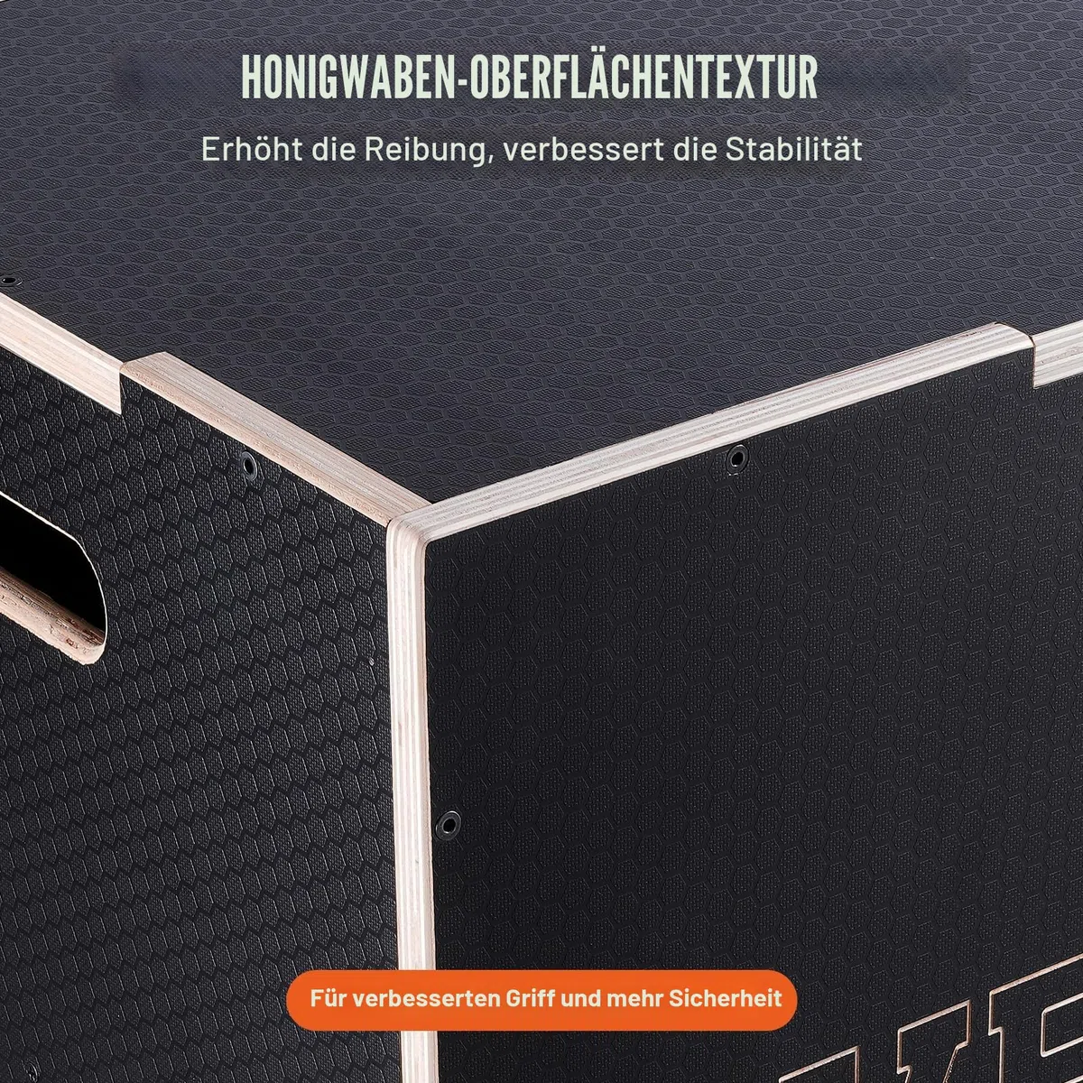 VEVOR 3-in-1 Plyometrische Sprungbox aus Holz, Plyo-Box, Plattform & Sprung-Agility-Box, rutschfeste Fitnessübung, Step-Up-Box für Zuhause, Fitnessstudio, Konditionierung, Krafttraining, mehrere