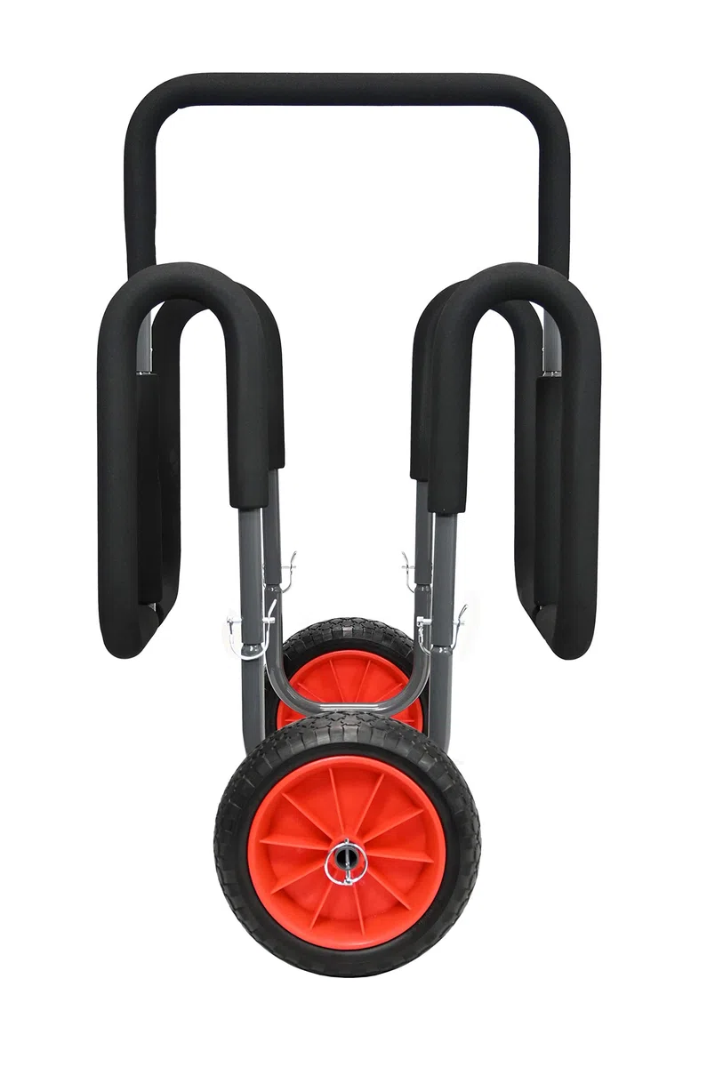 Navyline Doppel SUP Transportwagen aus Alu für 2 Stand Up Paddle Boards, Pannensichere Vollgummiräder, Gepolstert und Faltbar, Trolley für Paare und Familien