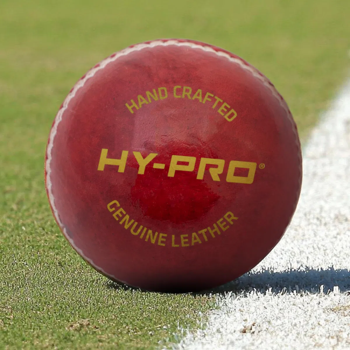 Hy-Pro Cricketball aus Leder, handgenähte Naht, robuster Korkkern, Übung, Netztraining, Harter Ball, tolle Schaltkreis-Geschenkidee, Junior