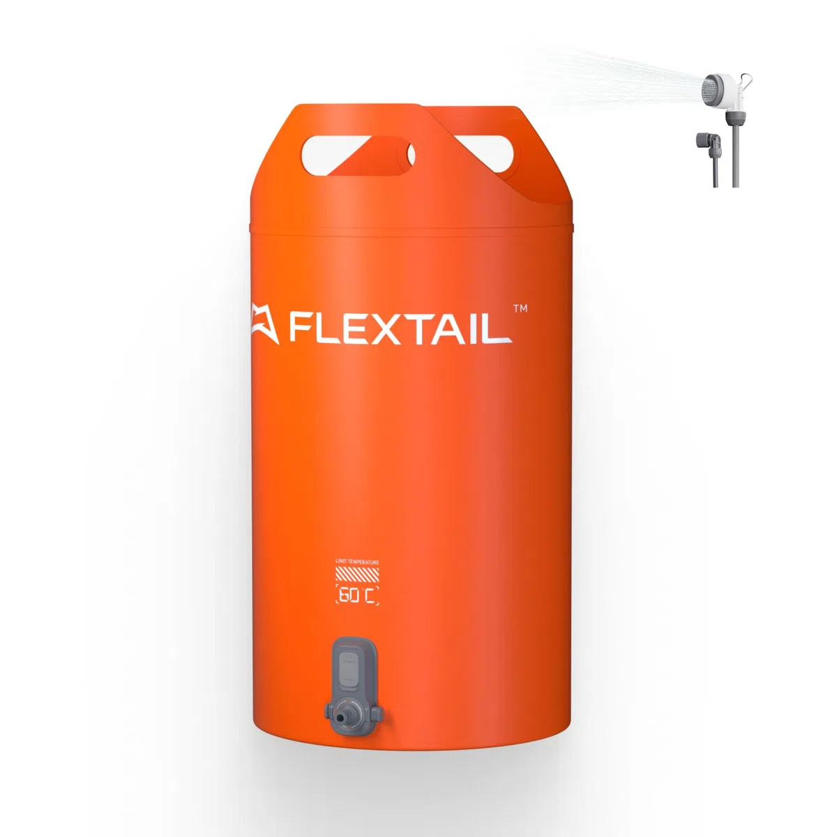 FLEXTAILGEAR Tragbare Camping-Duscheimer 20L mit integrierter Elektropumpe, 2500mAh Akku, IPX7