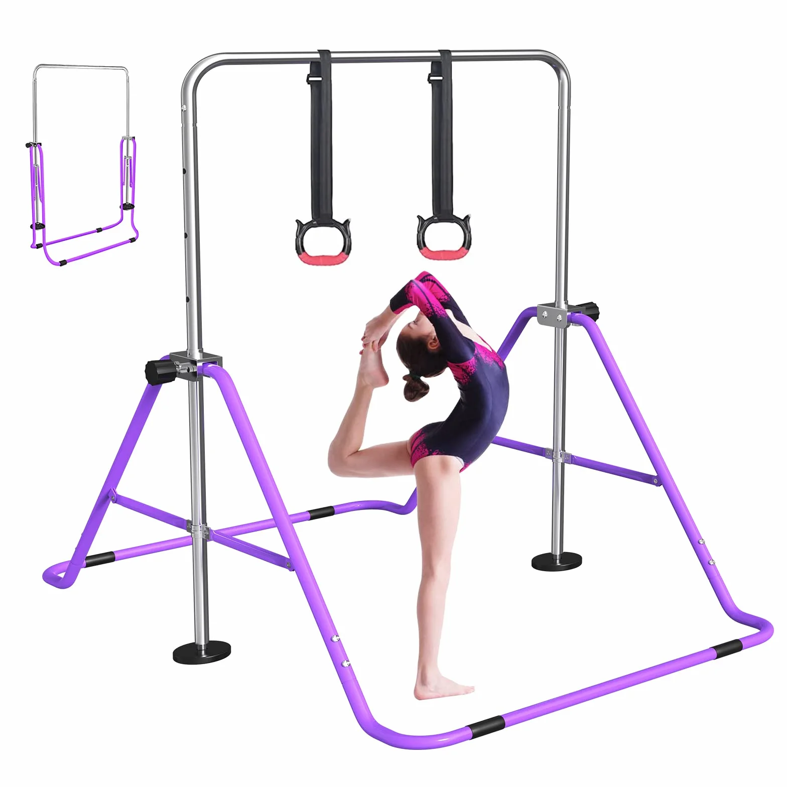 Gymnastikstange Kinder Reckstange Faltbar Höhenverstellbar Indoor Outdoor