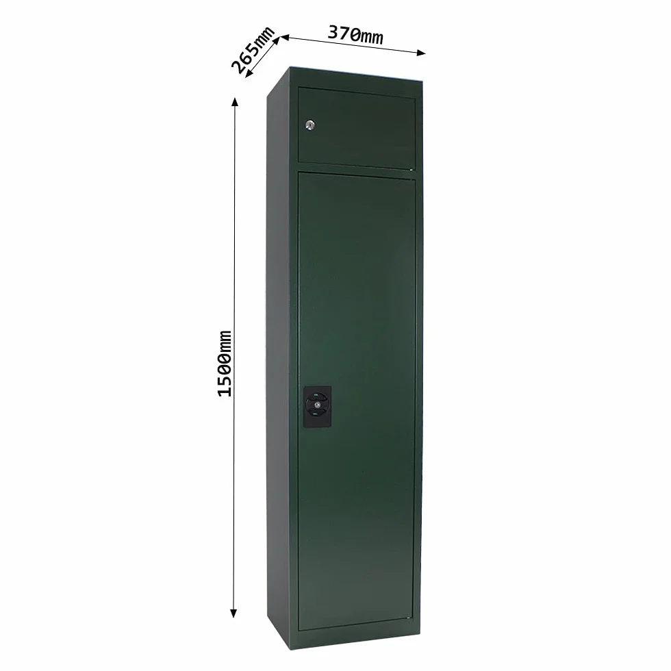 Profirst Waffenschrank Brom 5 Cargo Zylinderschloss Grün BxH 37x150cm Waffenhalter Putzstockhalter