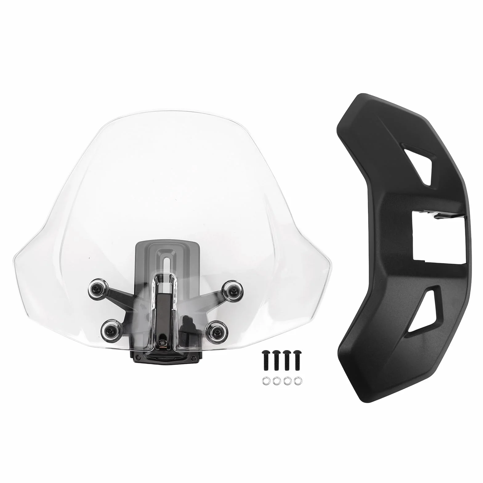 Einstellbare Windschutz Scheibe 219401032 PC Aero Dynamisch Erhöht Komfort Sport Wind Bildschirm für Ryker 600 900 Rally Sport Verstellbare Sport Windschutz Scheibe (Transparent)