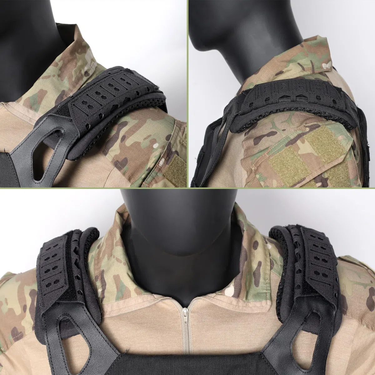 WYNEX 2 Pack Schulterpolster mit Klettband Rutschfestes Shoulder Pads, Molle Zubehör für Militär Rucksack,Chest Rig,Taktische Weste(5 cm breite Schultergurte)