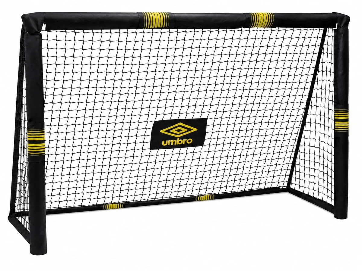 Umbro Fußballtor - Fussballtor Groß - Fußball Tor - Fussballtore für Garten Kinder und Erwachsene - Fussball Trainingszubehör für Innen und Außen - Metall - Schwarz/Gelb