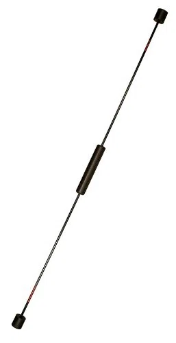 FLEXI-BAR® Athletic, Schwarz, hochbelastbarer Schwingstab von Flexi-Sports mit Einführungs-DVD und Trainingsplan, Schwungstab, Schwingstick