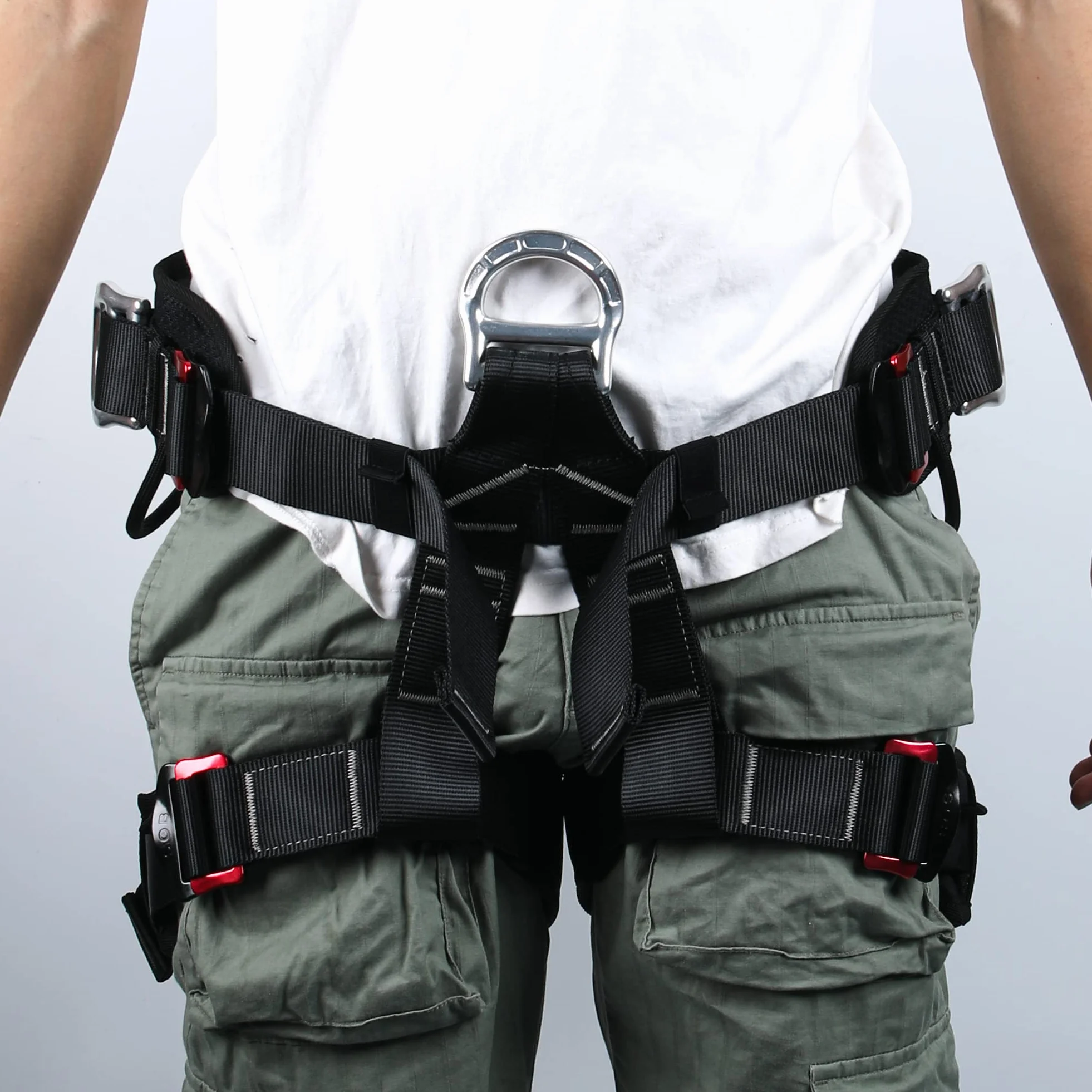 SOB Klettergurt Hochfestem Polyester Sicherheitsgurt Mehrzweck Feuerrettung Bergsteigen Rescue Höhlenforschung