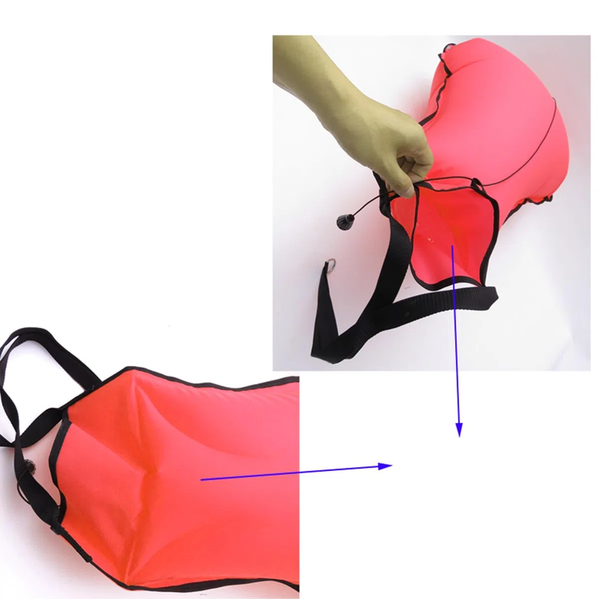 harayaa Hebesack Aus Polyether 210DTPU Nylon, Rettungsboje, Auftriebskörper, Tauchzubehör mit Ablassventil, Geeignet für Professionelles Tauchen Und Wasserspo