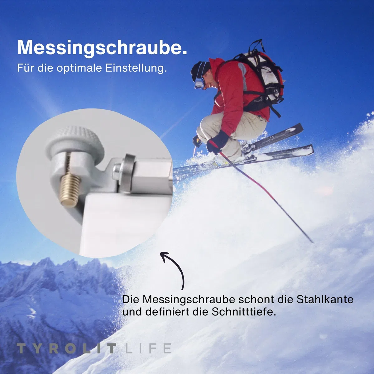 Tyrolit Life Seitenwangenabzieher - Präzise und schonende Kantenbearbeitung für Ski und Snowboard - Die perfekte Grundlage für saubere Kanten - Flexibel einstellbar