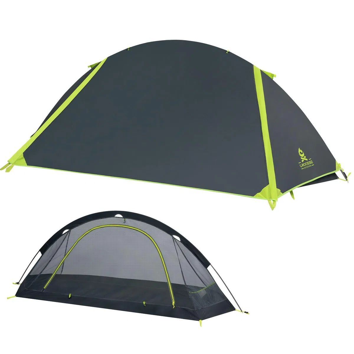 Single Camping Zelt für 1-Personen, Ultraleicht, wasserdicht und Winddicht, 3-Jahreszeiten-Zelt mit doppelschichtigem Einmast-Design, kompakt und tragbar – ideal für Reisen, Wandern und Bergsteigen