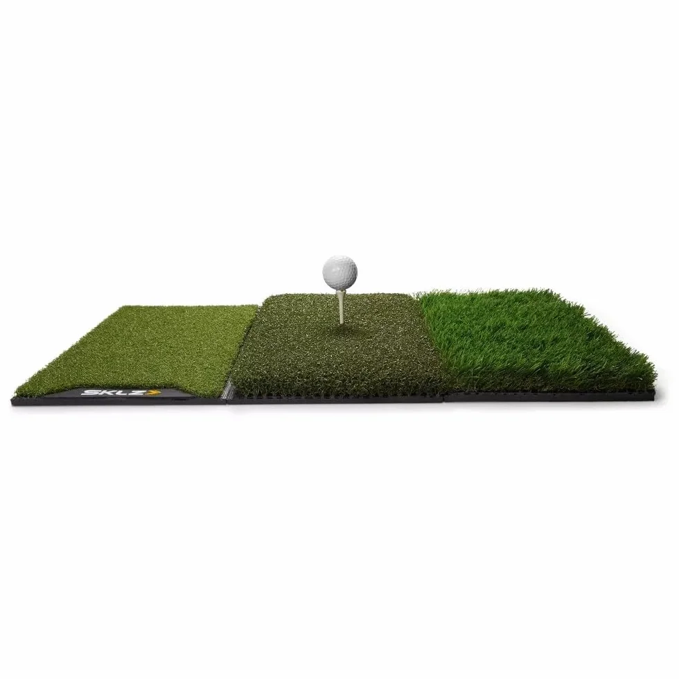 SKLZ Golf Übungsmatte, Spiel verbessern mit 3-Oberflächen-Design, robuste 63,5cm x 40,6cm Matte für Tee, Fairway, Rough - Ideal für Zuhause, Fähigkeiten verbessern, Handicap senken