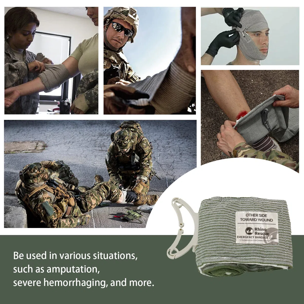 RHINO RESCUE Taktisches Traumapaket, Stop die Blutung, IFAK Nachfüllmittel mit Verbandsmaterial (17PC-B)