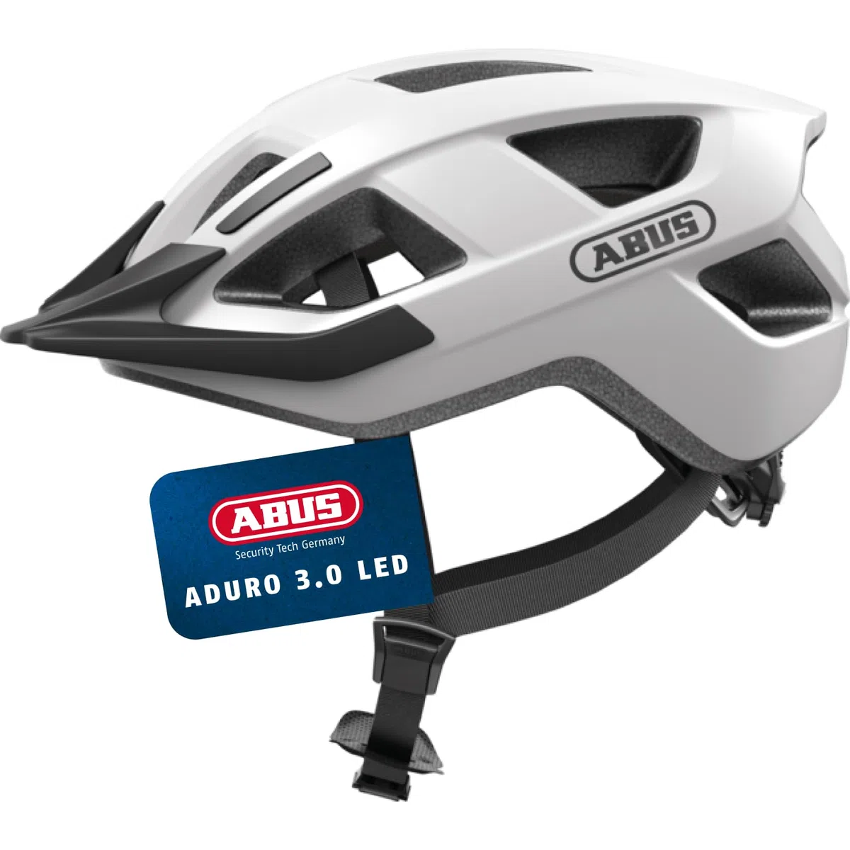 ABUS Fahrradhelm Aduro 3.0 LED - Sportiver City-Helm in stilvollem Design für alltägliche und sportliche Touren - mit Rücklicht - für Damen und Herren