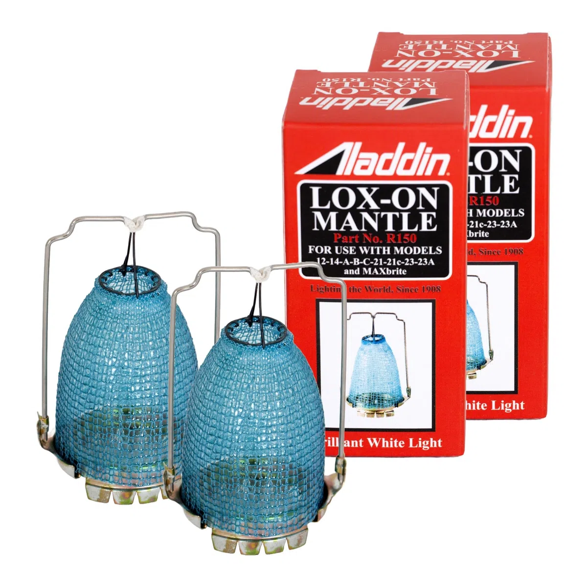 Aladdin Lox-on R150 Öllampenmantel für helleres und saubereres Licht, 2 Stück