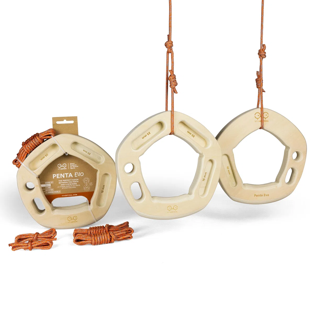 YY Vertical - Der Original Penta Evo Kletterhalter hält in Holz für Klettern, ideal für Heimtraining, passt sich der Klimmzugstange an, stärkt Ihre Finger