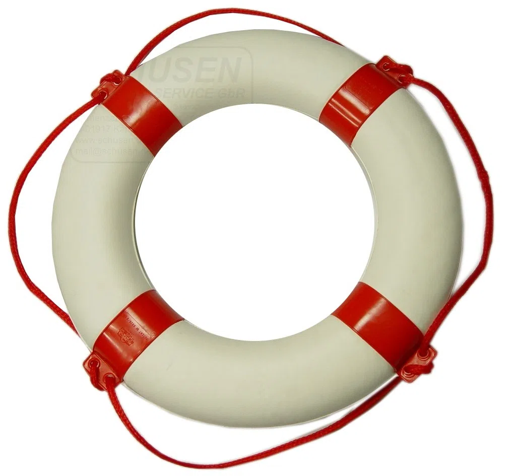 Rettungsring/Rettungsreifen 57 * 34 cm un weiß/rot
