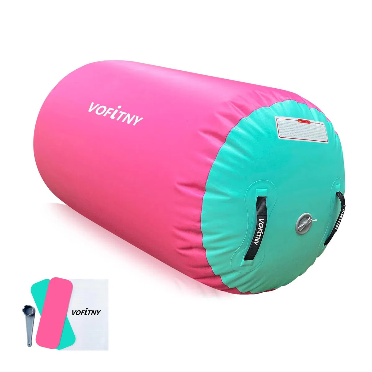VOFiTNY Aufblasbare Rolle Gymnastik Yoga Turnmatte Air Barrel Tumbling Track Balance Trainer Luft Roller