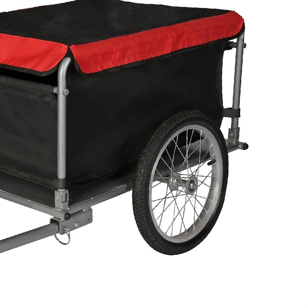 Lastenanhänger für Fahrrad mit Schnellkupplung, 65 kg Traglast, Stabiler Stahlrahmen, Wasserdichtes PU-Gewebe, Fahrradanhänger für Einkäufe, Radtouren, Urlaub