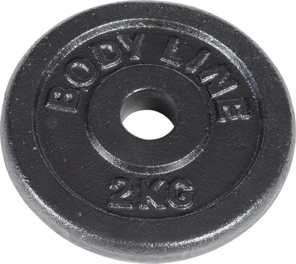 Bodyline schwere Scheibe aus Gusseisen für Langhantel-, Kurzhantel- und Gewichtheben — Durchmesser 25 mm — für Fitnessstudio, Fitness, Heimtraining
