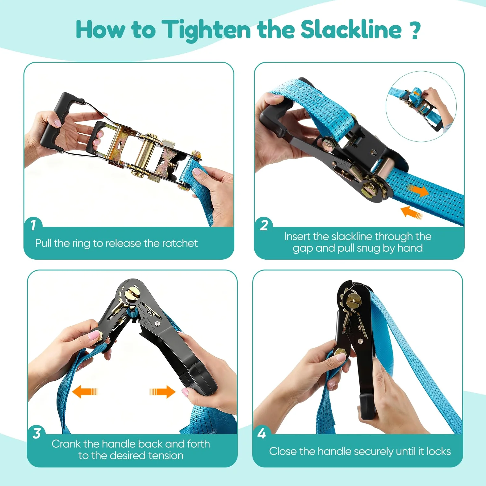 Ninja Slackline Set Kinder 15m 50FT, Outdoor Hindernisparcours mit Klettergerüst, Ringen, Seilrutsche & Baumschutz, 3–10 Jahre, 50kg