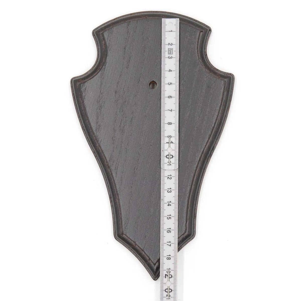 GTK Geweihe Trophäen KRUMHOLZ 10 Stück REH Trophäenschild Spitz klein Eiche dunkel 19 cm x 11 cm Kieferfach Gehörnklammer