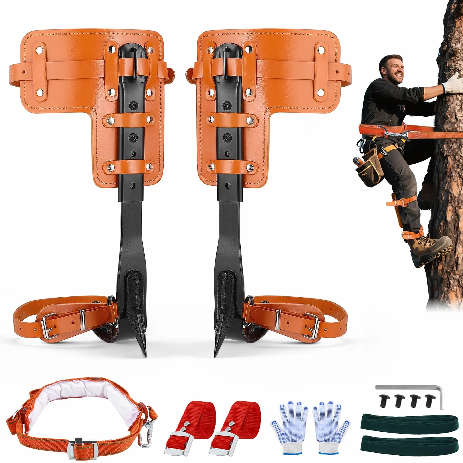 Baumkletterwerkzeug 40-45 cm aufrechte Verstärkung Outdoor Picking Orange