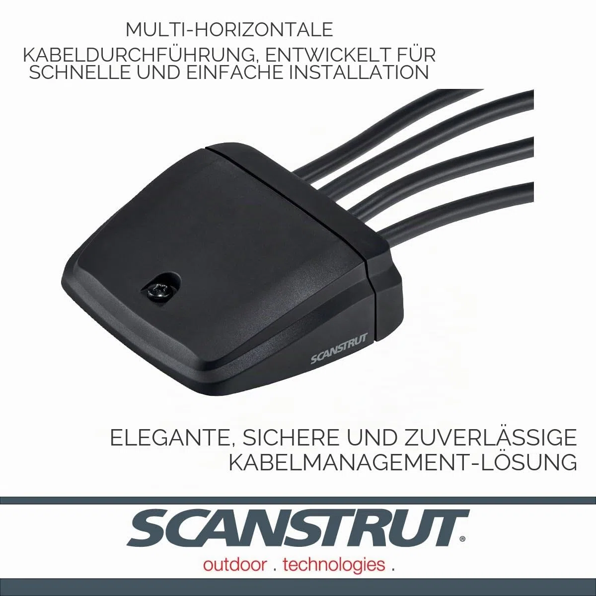 Scanstrut DS-H-Multi-BLK Horizontale Kabeldichtung - IP68 wasserdichte Multi-Kabeleinführung | Marine-Qualität, UV-beständig für Wohnmobil, Boot & Dachinstallationen
