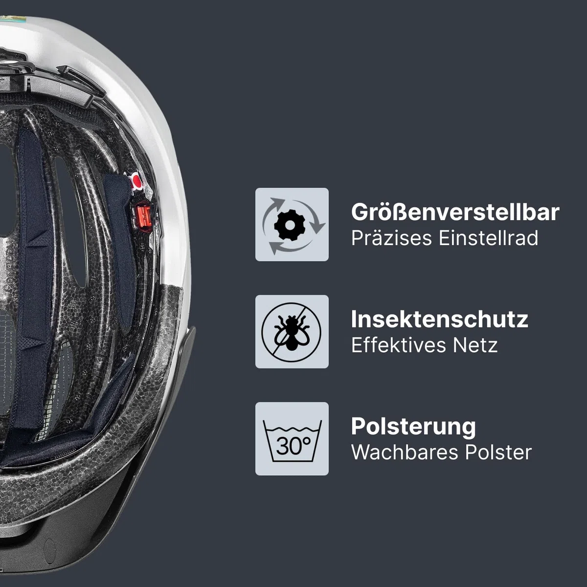 uvex True cc - Leichter Fahrradhelm für Damen und Herren - individuelle Größenanpassung - erweiterbar mit LED-Licht