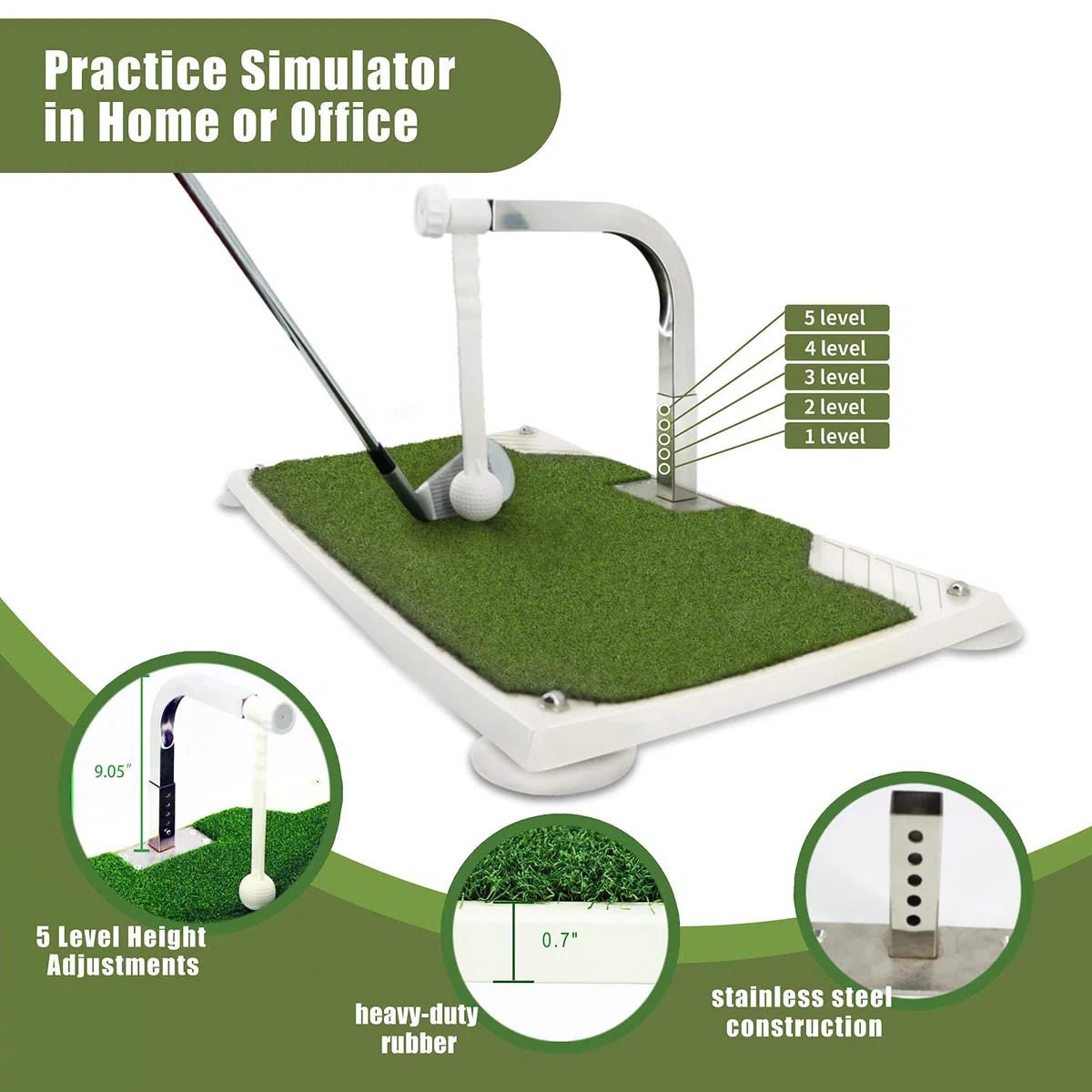 Profi Golf Schwungtrainer zur Verbesserung der Schwungtechnik - Effektive Golf Trainingshilfen für Anfänger & Profis, Hochwertiges Golf Equipment, Ideale Golf Geschenke