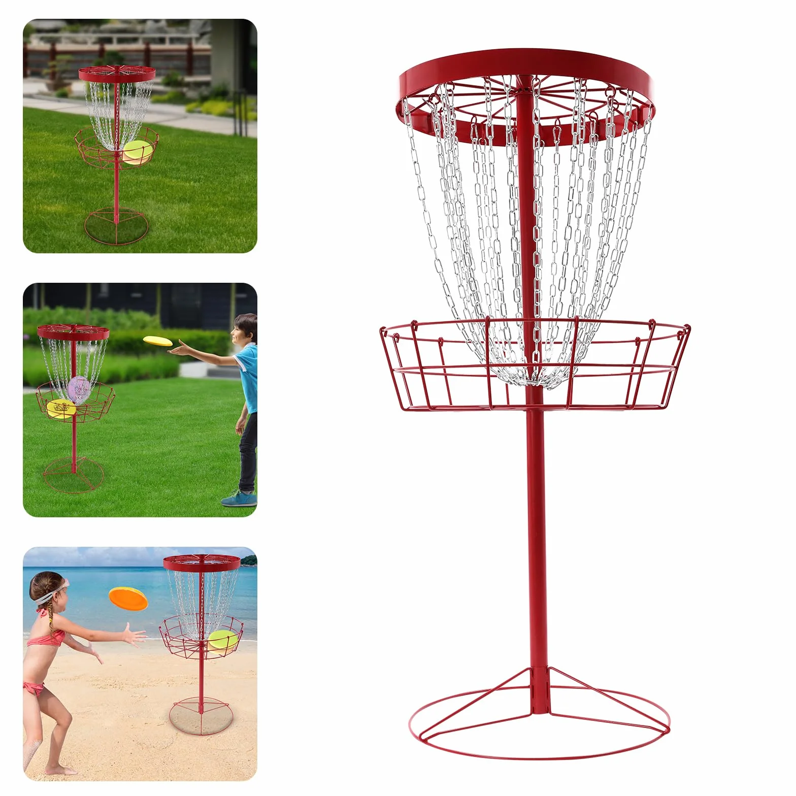 Disc Golf Korb Tragbare Disc Golf Zielscheibe Flying Disc Golf Practice Basket, kann in Hinterhöfen, Parks, Camping, Golfplätzen, temporären Kursen und Schulprogrammen