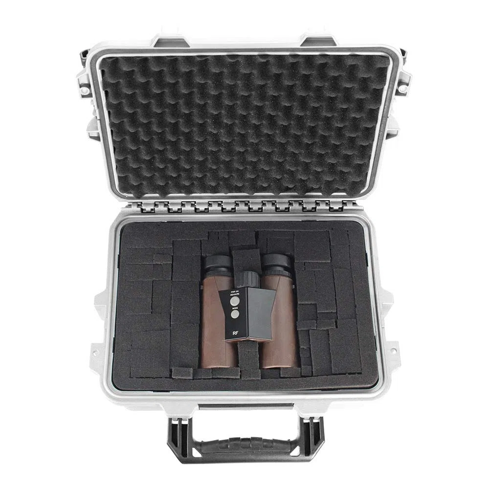 Rottner Waffentransportbox Gun Case mobile, Schnappverschluss, Grau, BxH 395x148 mm, geeignet für 2 Kurzwaffen, Munition, Zubehör