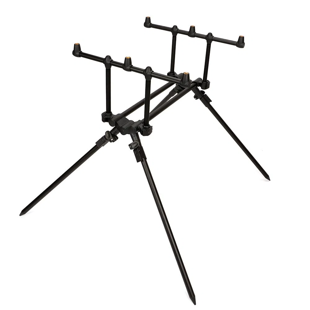 Hirisi Tackle Rod Pod Rutenhalter – 3 Ruten oder 2 Ruten wählbar, – Aluminium Rutenständer mit Tasche zum Karpfenangeln, Angelrutenständer