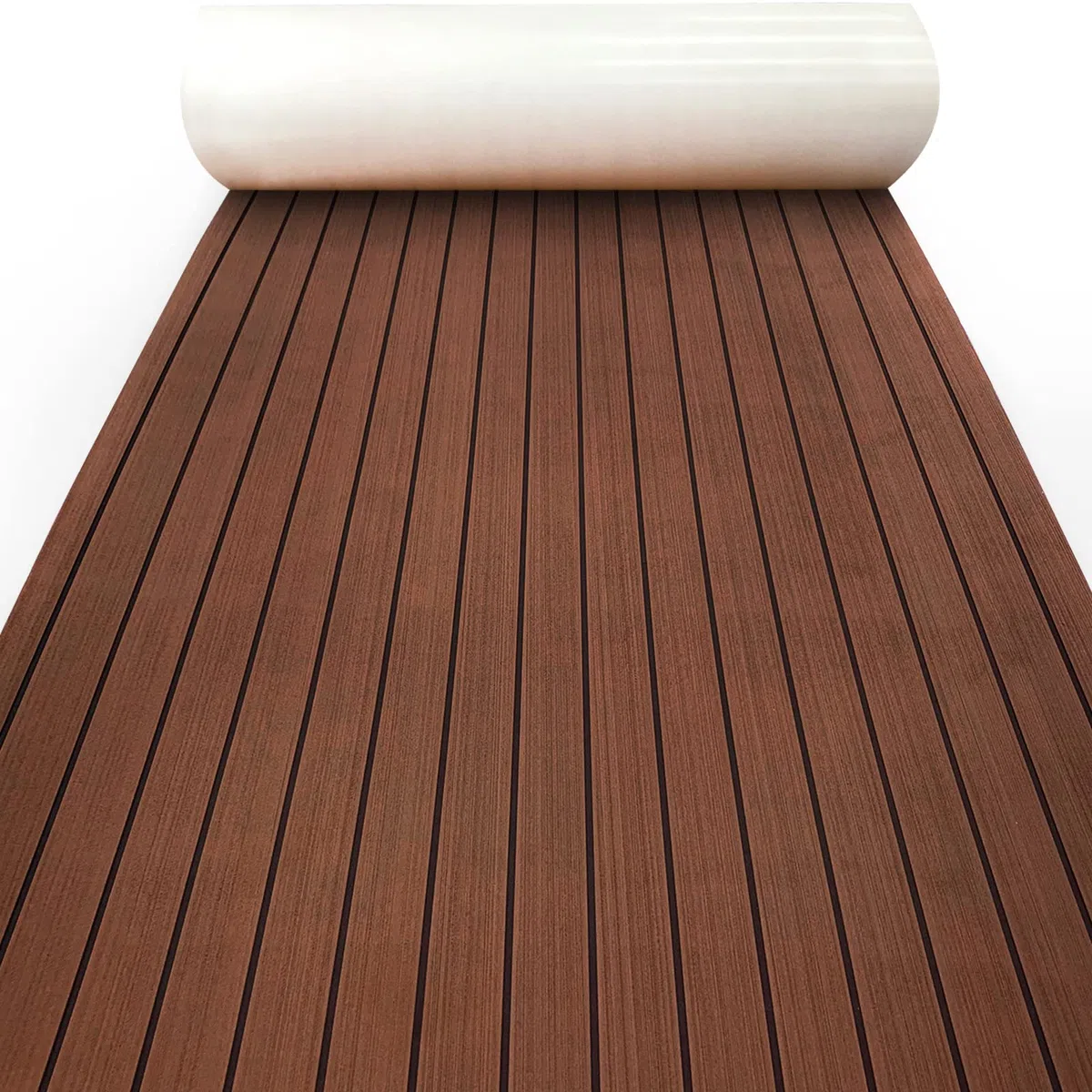 KXKZREN Boot Bodenbelag Selbstklebend Eva-Schaum Teakholzimitat Bootsbelag, rutschfeste Bootsmatte Marineteppich für Motorboot Wohnmobil Yacht Kajak Schwimmende Plattform,240x112/90/60/41cm