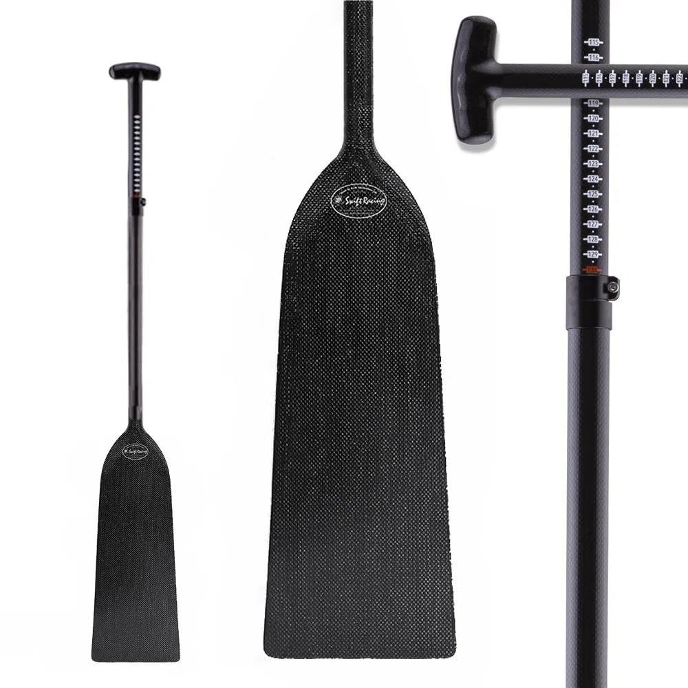 IDBF-zugelassenes Carbonfaser-Drachenboot-Paddel mit Aluminium-Klammer, verstellbar, inklusive Spitzenschutz