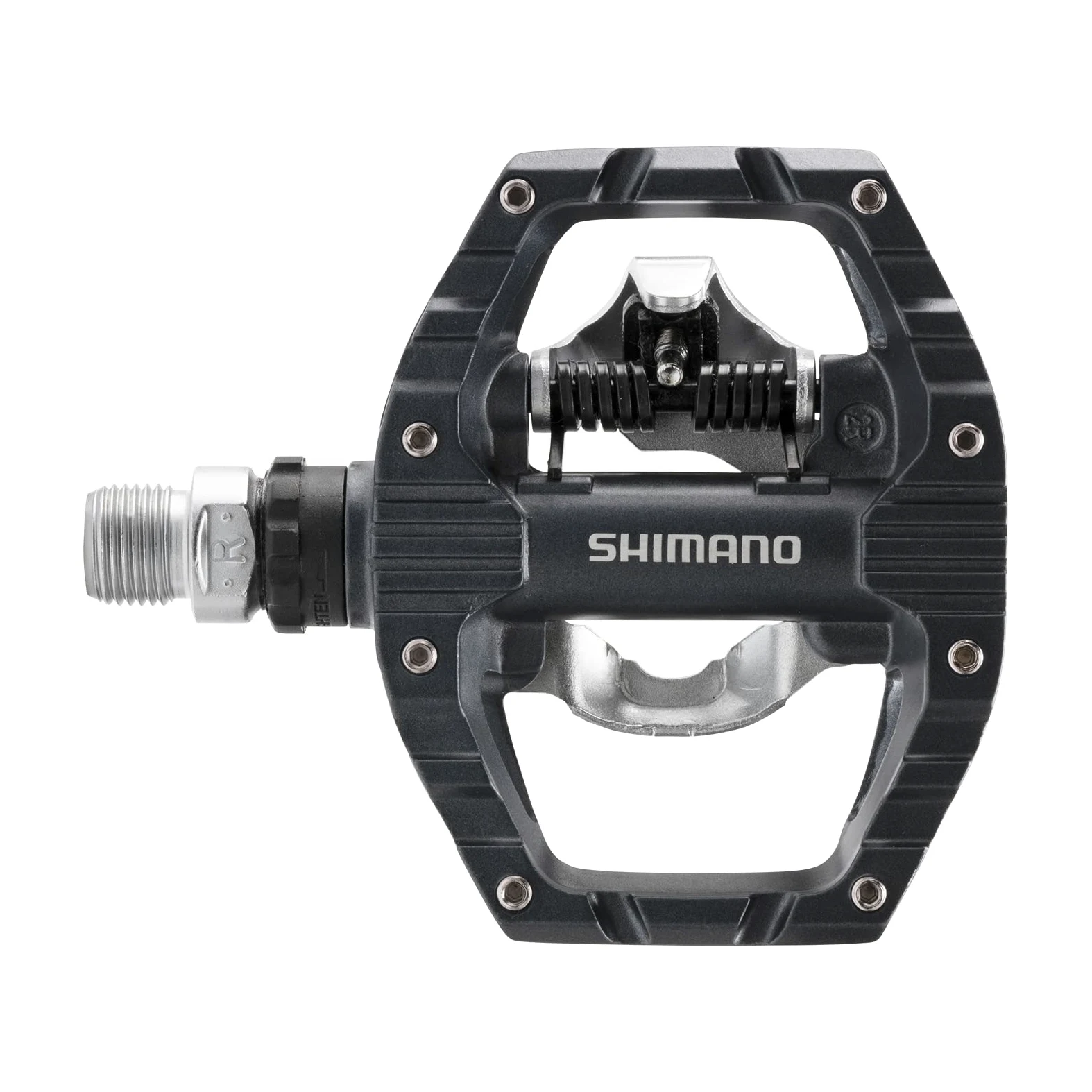 Shimano PD-EH500, SPD-Fahrradpedale, Klampen-Set inklusive, Mountainbike, zweiseitige Plattform, Metall