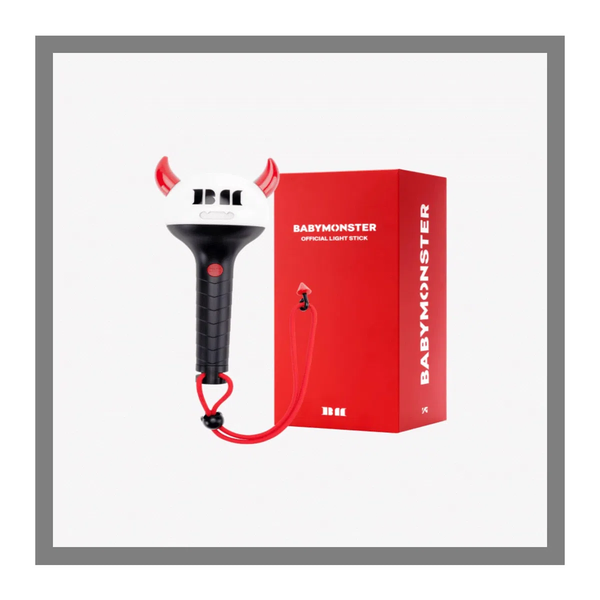 BABYMONSTER Offizieller LightStick Fanlight mit Tracking, Rot, Klein