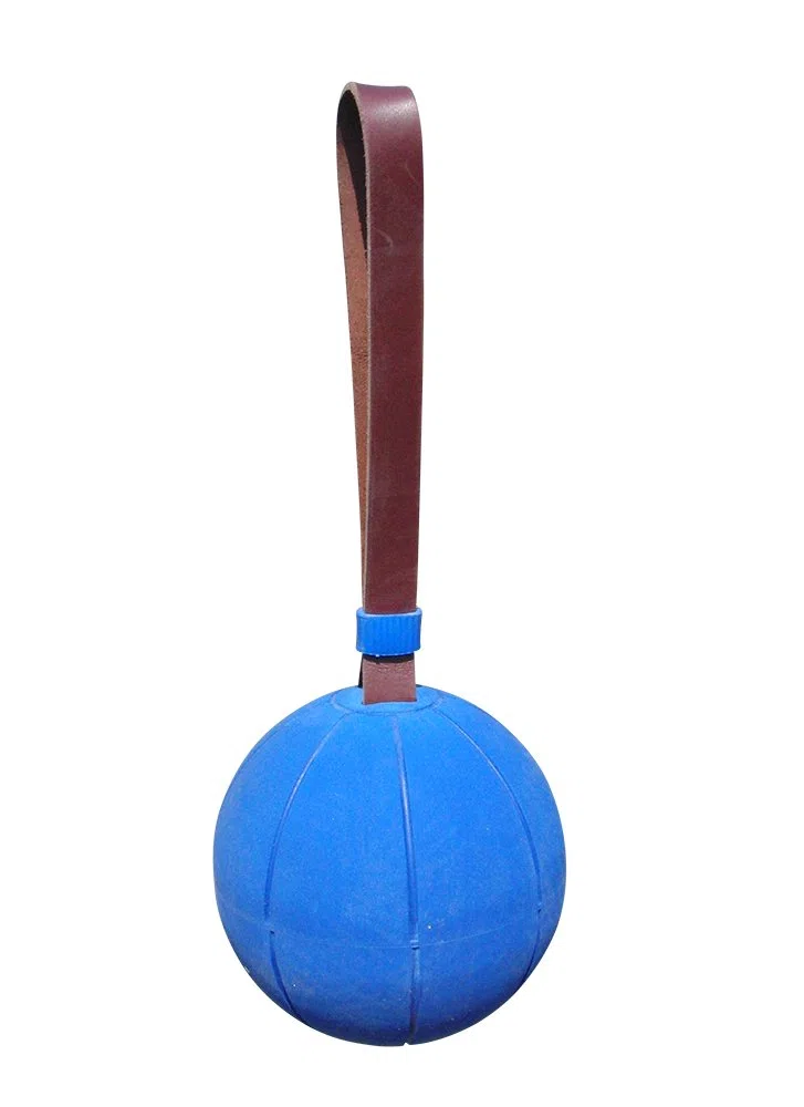 WV HAEST Original Schleuderball 1kg, Wettkampftauglicher Schleuderball mit Lederschlaufe, für das Deutsche Sportabzeichen, Trainingsball aus Gummi für Schule & Leichtathletik