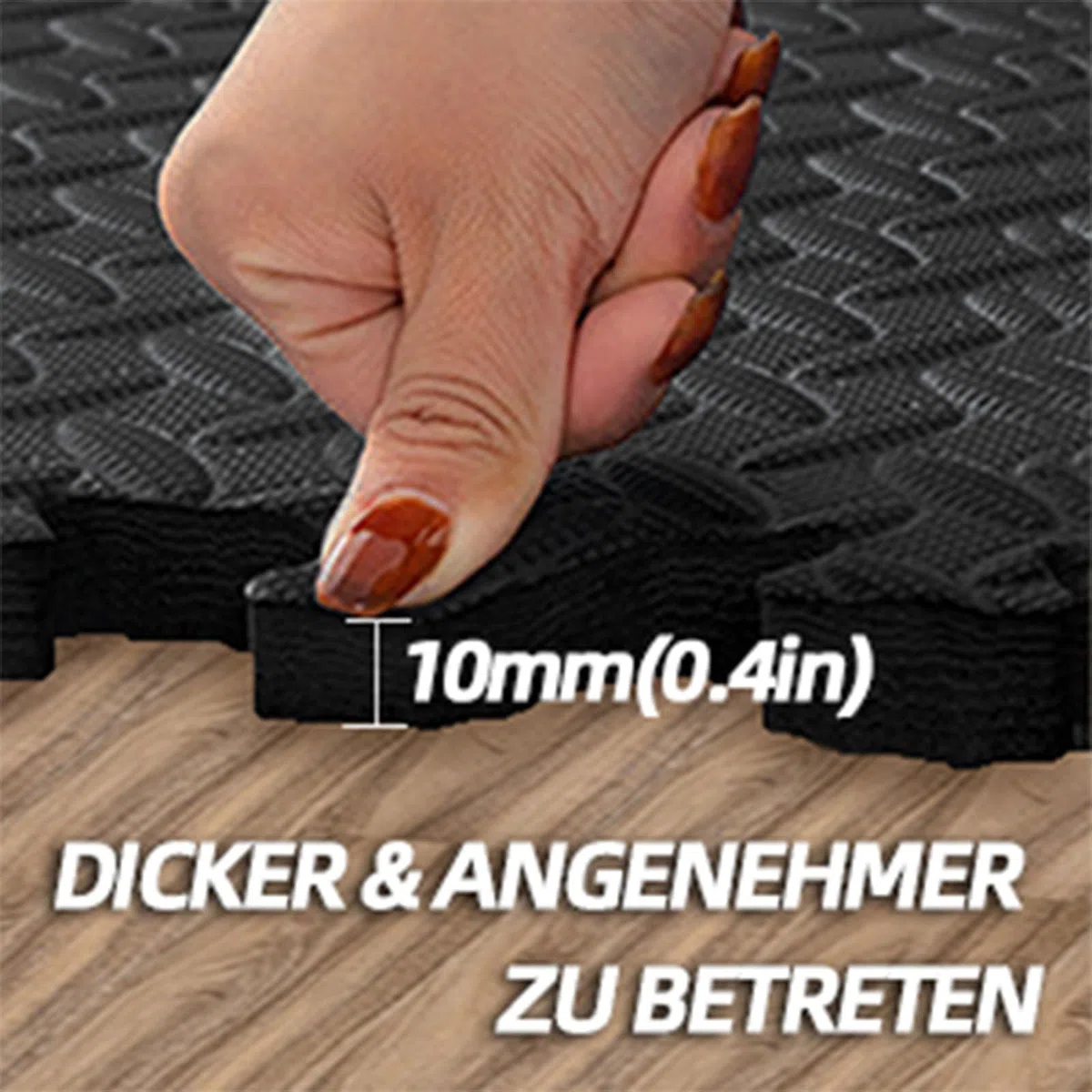 Bodenschutzmatte Puzzlematte 60x60 cm 24/48 Stücke Fitnessmatte Anti-Rutsch Unterlegmatte Trainingsmatte für Fitnessgeräte Heimstudio Garage