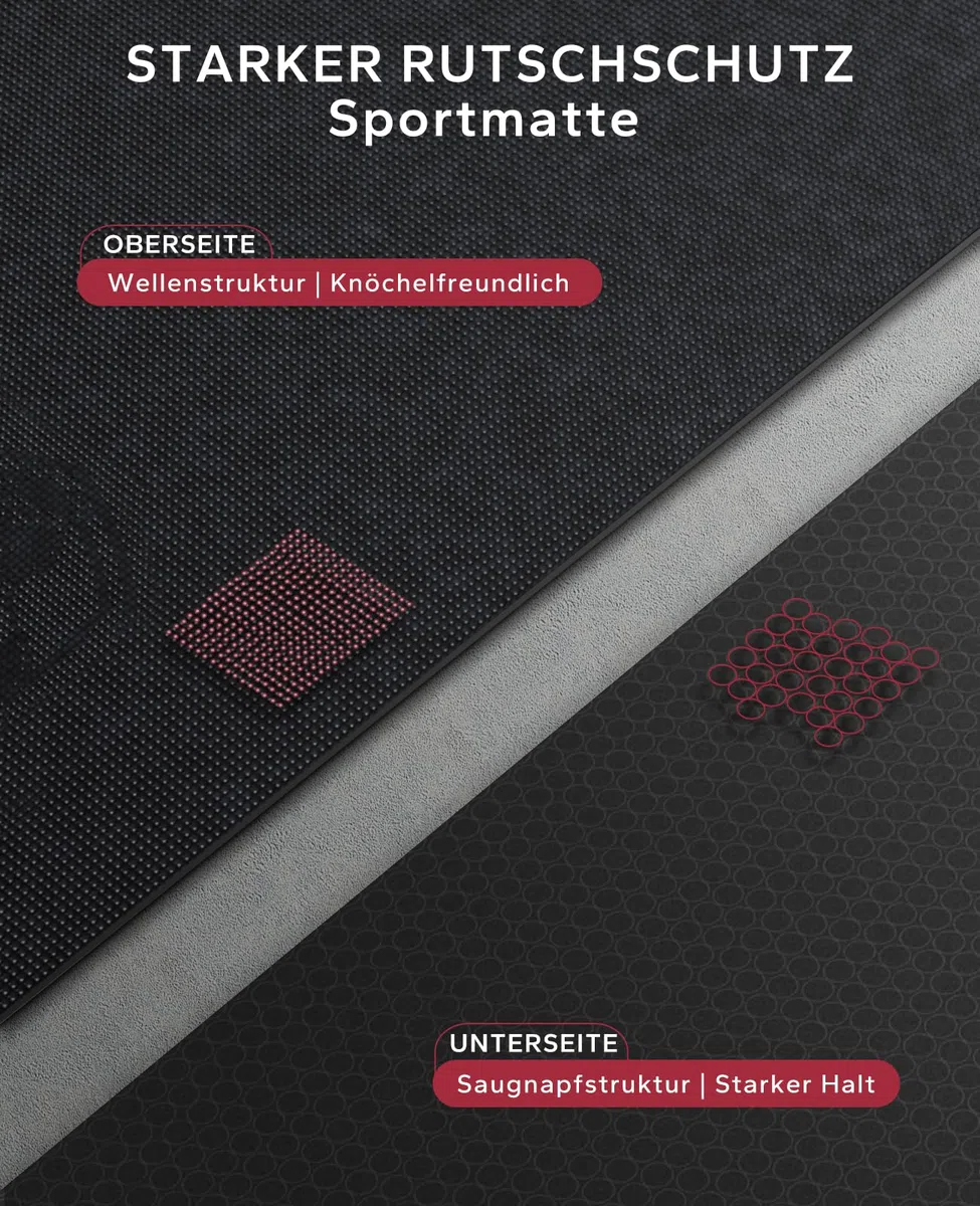 HAPBEAR Yogamatte XXL- Extra Groß Breit Sportmatte Fitnessmatte Rutschfest 213cm x 152cm / 366cm x 183cm x 8mm Dicke, Hoher Dichte Ultra Haltbar PVC, Gymnastikmatte Schuhfreundlich