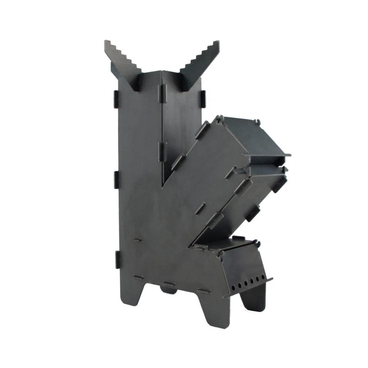 Fire World Raketenofen Rocket Groß Stove Stecksystem aus massivem 3 mm dickem Stahl