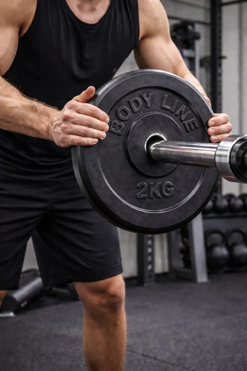 Bodyline schwere Scheibe aus Gusseisen für Langhantel-, Kurzhantel- und Gewichtheben — Durchmesser 25 mm — für Fitnessstudio, Fitness, Heimtraining