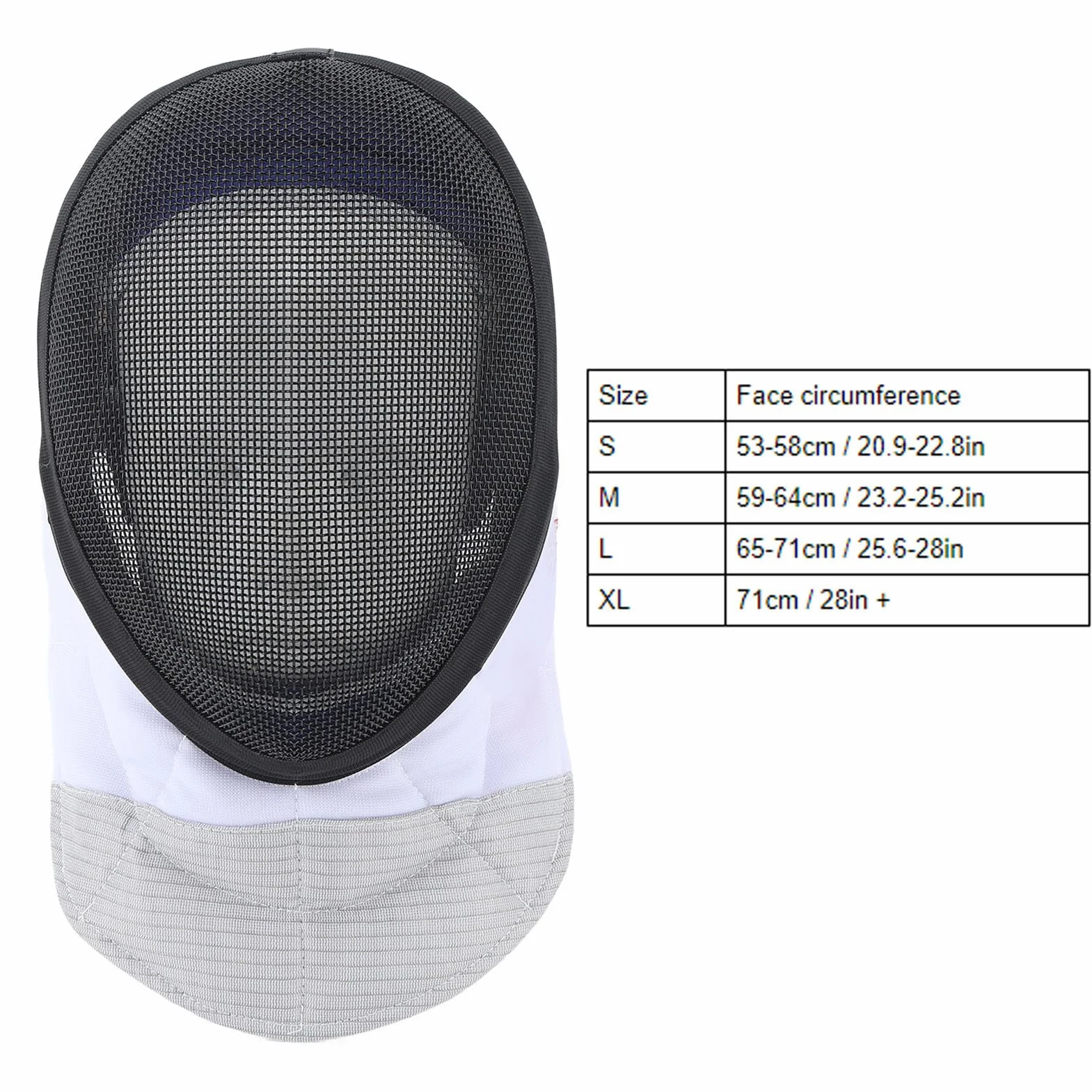 Tbest Fechthelmmaske, Fechtsportmaske Fechtschutzhelm mit Gepolstertem Latz für Tägliches Training und Wettkampf, Schwarz (M)