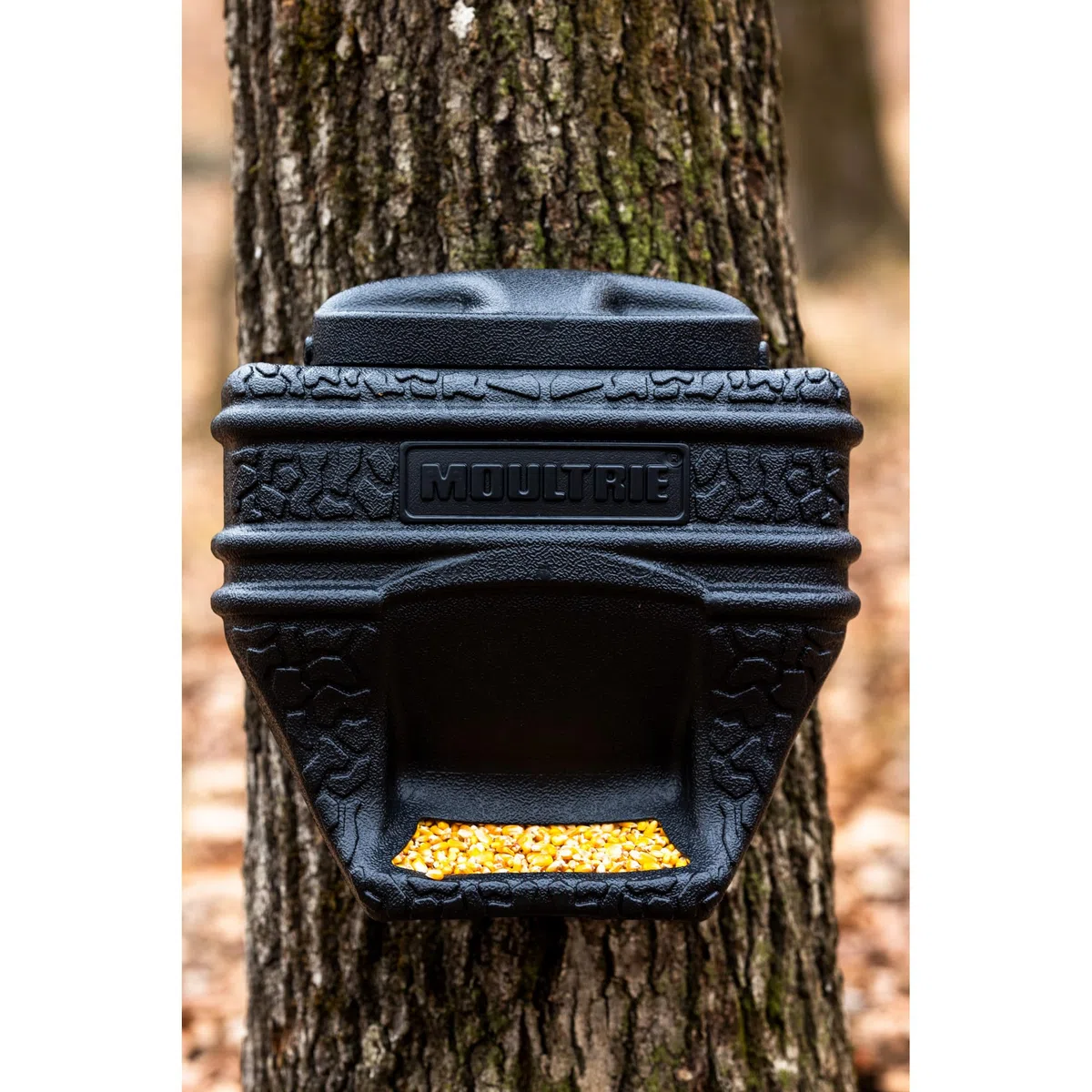 Moultrie Futterbehälter mit Schwerkraftzufuhr, 22,7 l – einfache Befestigung an Baum/Pfosten – 18 kg Fassungsvermögen – perfekt für Mais und Proteinpellets